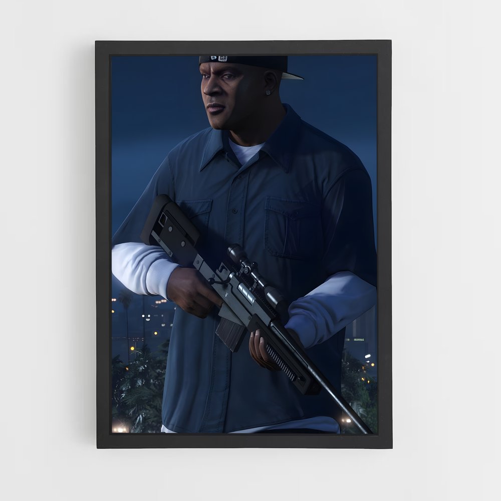 Poster Franklin le Vengeur – affiche GTA V (vue 2)